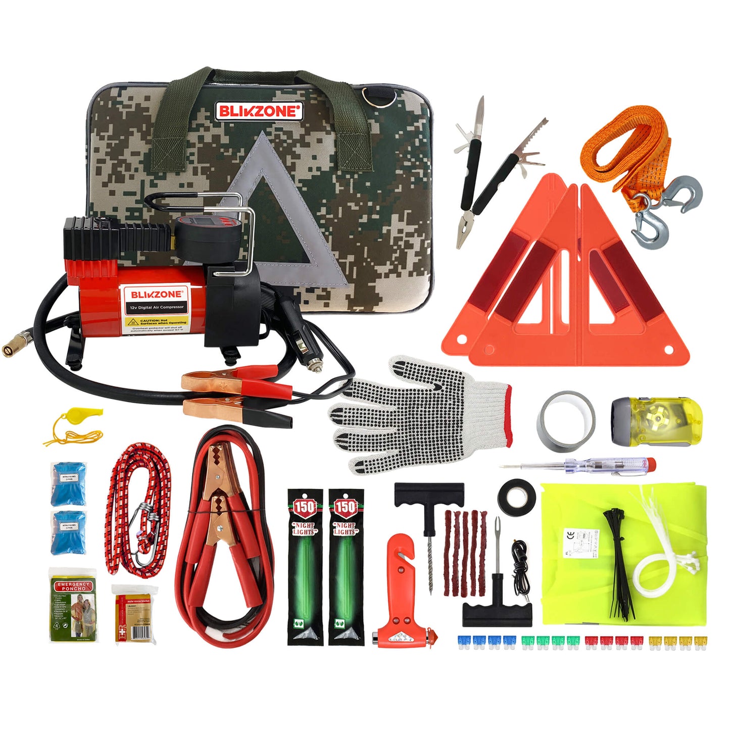 Auto Roadside Emergency Car Kit - Camo Digital