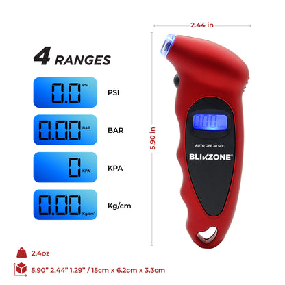 Auto Roadside Emergency Car Kit + Digital Tire Pressure Gauge