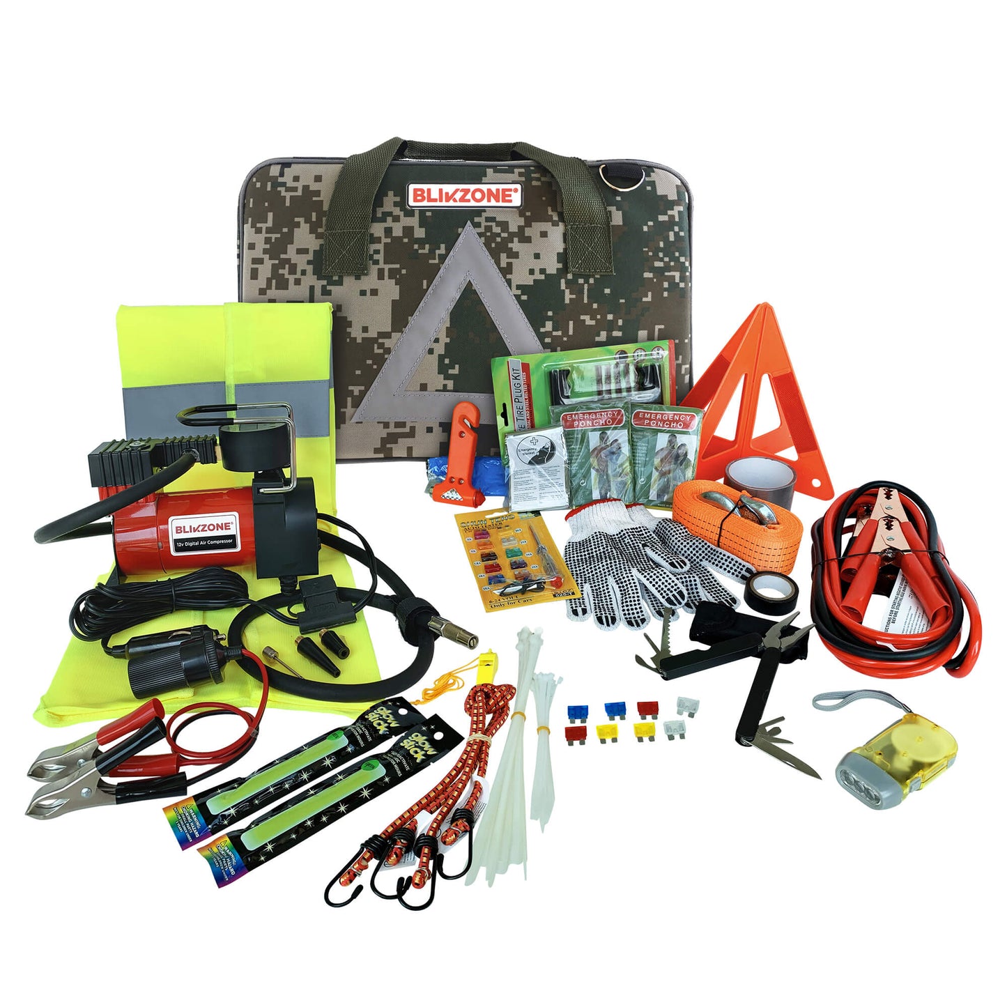 Auto Roadside Emergency Car Kit - Camo Digital